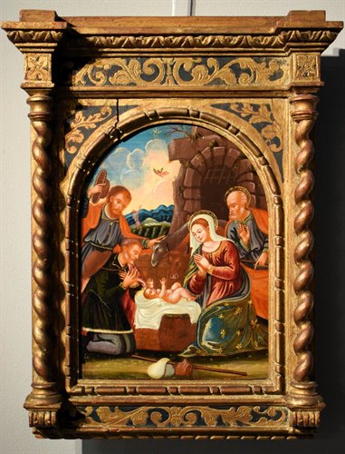   "Adoration of the shepherds"   Tabernacle frame  